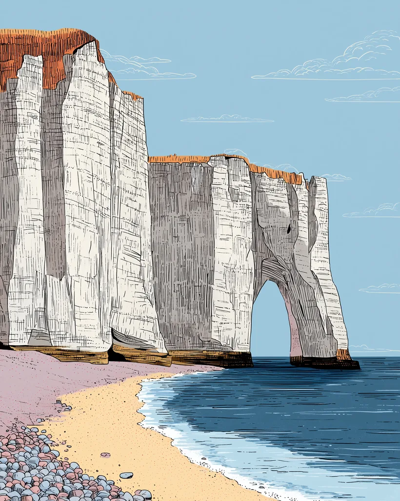 The chalk arch at Étretat
